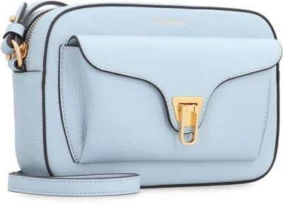 Shop Coccinelle Beat Soft Leather Crossbody Bag In Blue