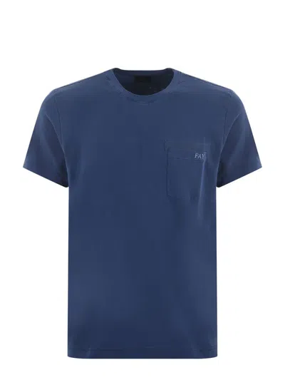 Shop Fay T-shirt In Blue