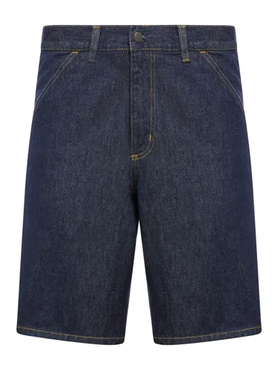 Shop Carhartt Denim Short In Blue