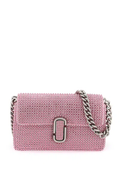 Shop Marc Jacobs The Rhinestone J Marc Mini Shoulder Bag By In Pink
