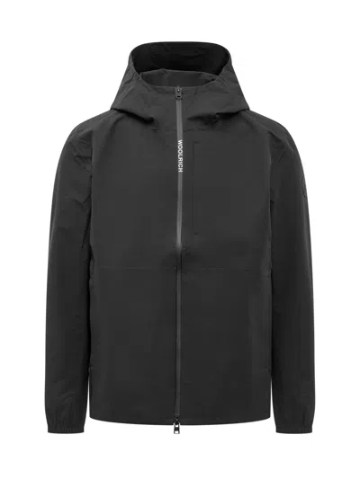 Shop Woolrich Hooded Jacket In Black