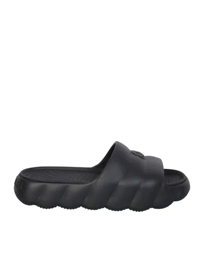 Shop Moncler Lilo Black Quilted Slides