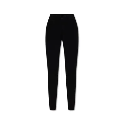 Shop Saint Laurent Drawstring Fitted Trousers In Black