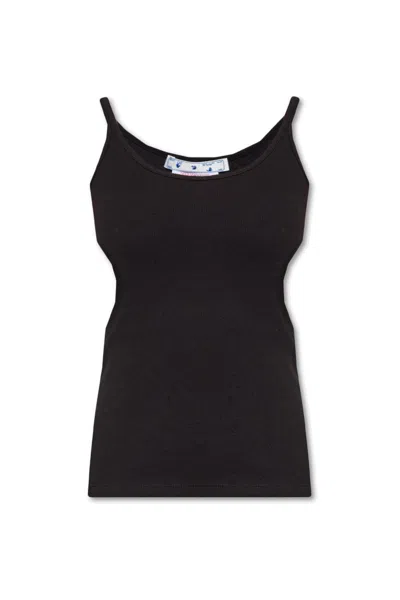 Shop Off-white Cut Out Tank Top In Black