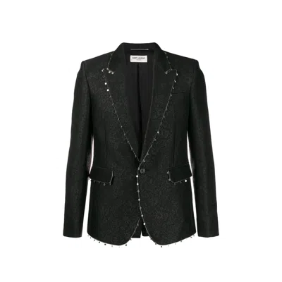 Shop Saint Laurent Jardin Noir Blazer In Black