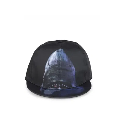 Shop Givenchy Shark Print Cap In Black