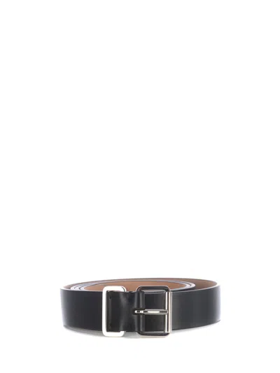 Shop Dsquared2 Belt  In Matte Leather In Nero