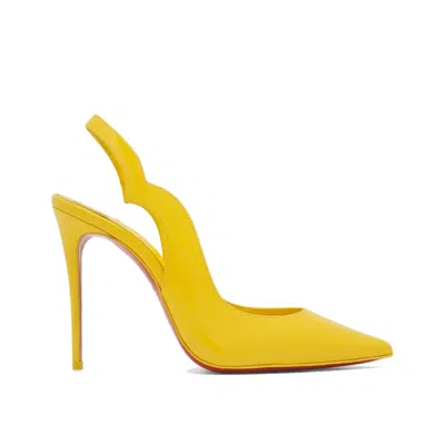Shop Christian Louboutin Leather Pumps In Yellow