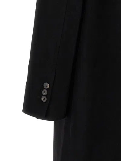 Shop Alberto Biani Single-breasted Wool Coat In Black