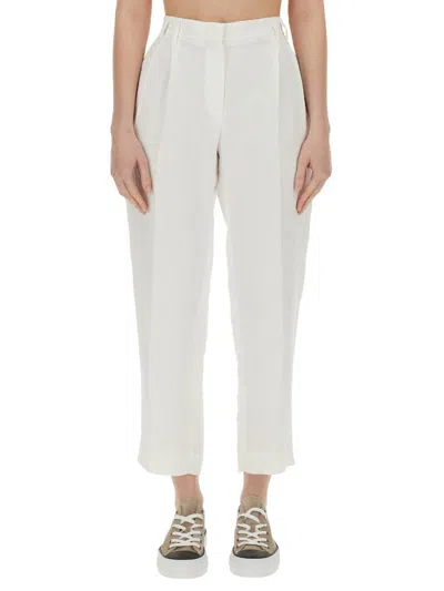 Shop Brunello Cucinelli Slouchy Pants In White