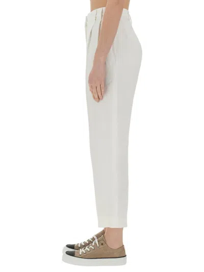 Shop Brunello Cucinelli Slouchy Pants In White