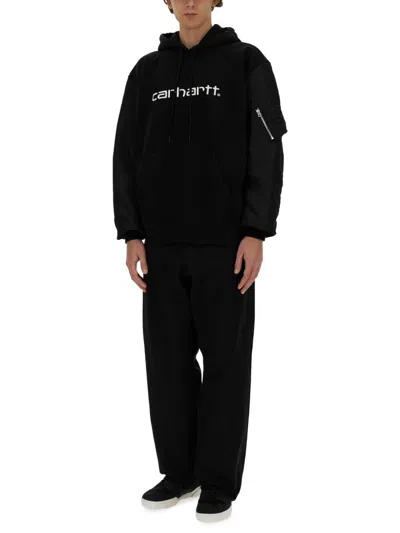 Shop Junya Watanabe Man X Carhartt Sweatshirt In Black