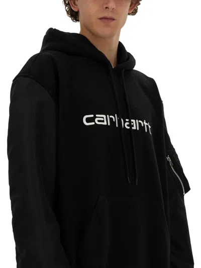Shop Junya Watanabe Man X Carhartt Sweatshirt In Black