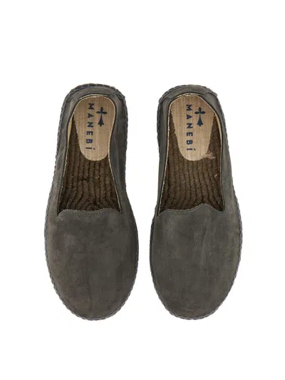 Shop Manebi Manebí Espadrille In Suede In Grey