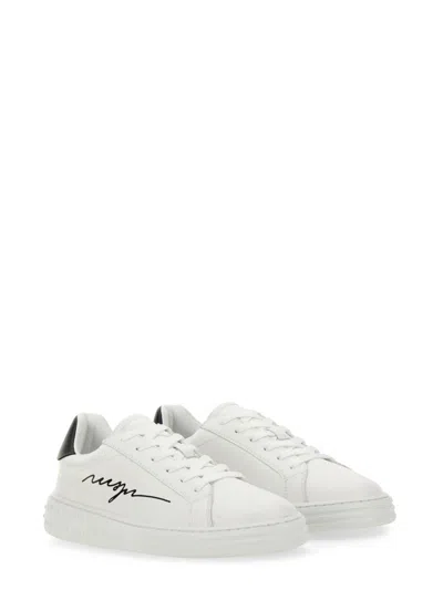 Shop Msgm Sneaker With Logo In Black