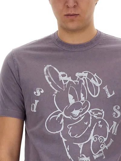 Shop Ps By Paul Smith Ps Paul Smith Bunny Print T-shirt In Purple