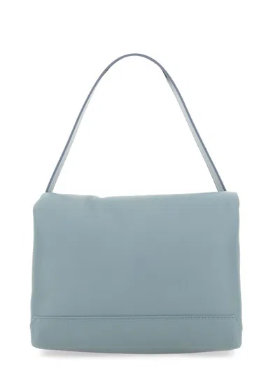Shop Victoria Beckham Puffy Pouch With Chain In Azure