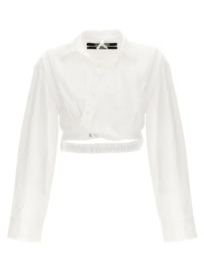 Shop Jacquemus Bahia Courte Shirt In White