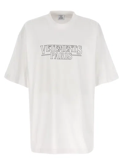 Shop Vetements Logo T-shirt In White