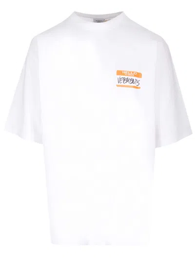 Shop Vetements Printed T-shirt In White