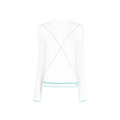 Shop Bottega Veneta Logo Sweater In White