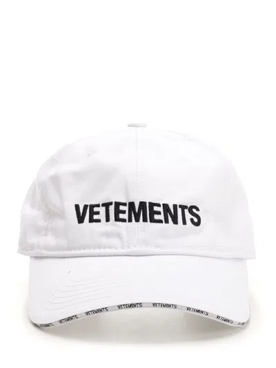 Shop Vetements White Baseball Cap