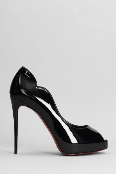 Shop Christian Louboutin Hot Chick Alta Pumps In Black Patent Leather