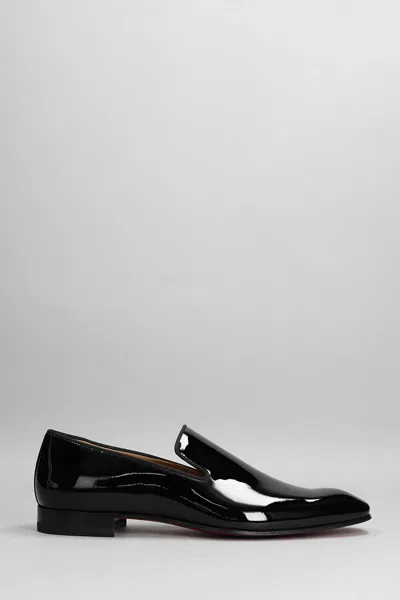 Shop Christian Louboutin Dandeliuon Flat Loafers In Black Patent Leather