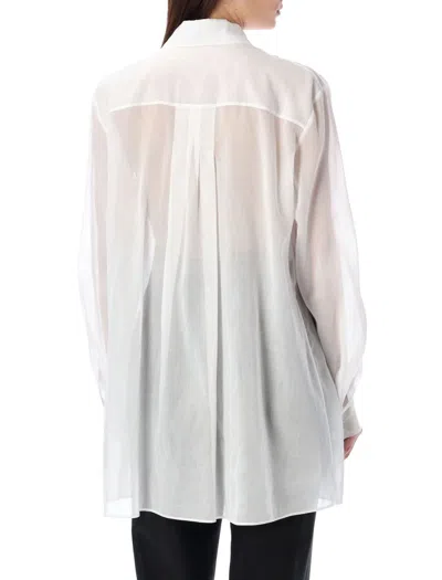 Shop Alberta Ferretti Organza Shirt In White
