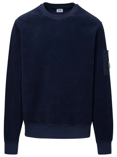 Shop C.p. Company Blue Cotton Sweatshirt