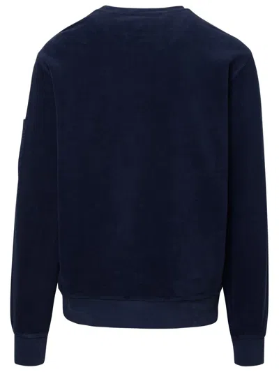 Shop C.p. Company Blue Cotton Sweatshirt