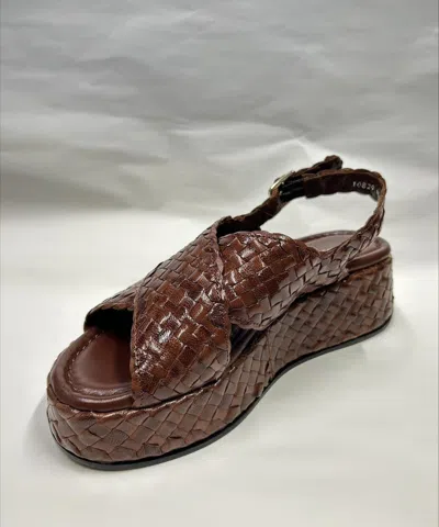 Shop La Rose Maui Platform Wooden Sandal In Caoba