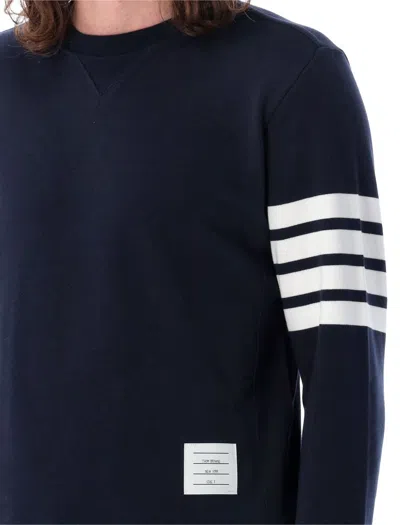 Shop Thom Browne Classic Loopback 4-bar Sweatshirt In Navy