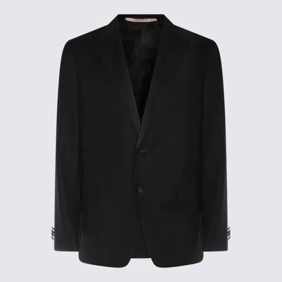 Shop Valentino Black Wool Suits
