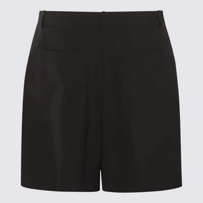 Shop Valentino Black Wool Bermuda Shorts