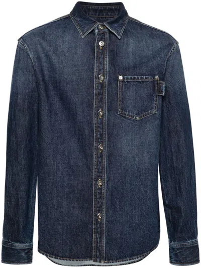 Bottega Veneta Long-sleeve Denim Shirt In Blue