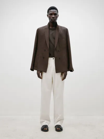 Massimo Dutti Twillhose Straight-fit In Hellbeige
