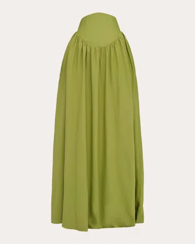 Shop Andrea Iyamah Women's Pado Corset Maxi Skirt In Green