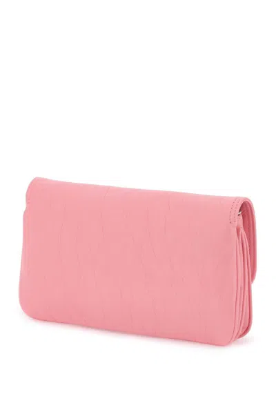 Balenciaga Bb Soft Flap Leather Shoulder Bag In Pink