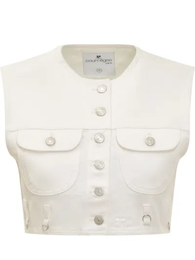Shop Courrèges Waistcoats In White