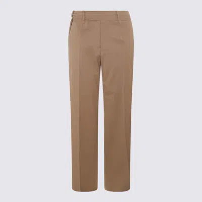 Shop Dolce & Gabbana Camel Wool Pants In Brown
