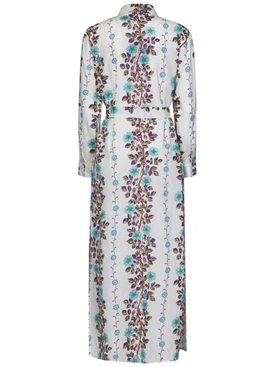 Etro Floral Print Maxi Beach Dress In White