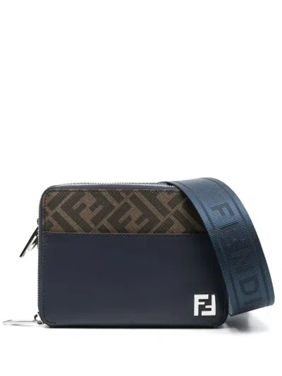 Shop Fendi Ff Camera Case  Bags In Blue