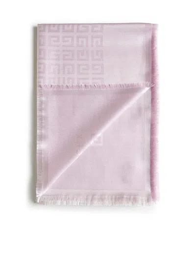 Shop Givenchy Silk Scarfs In Old Pink Fils Argent