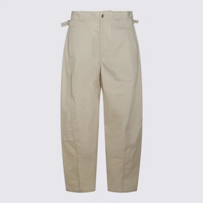 Shop Lemaire Light Grey Cotton Pants