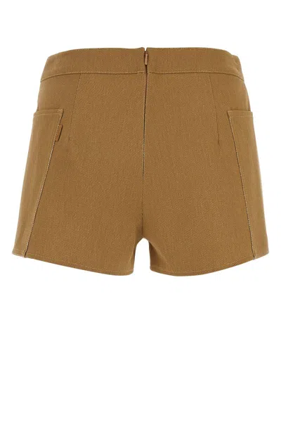 Shop Max Mara Shorts In Leather