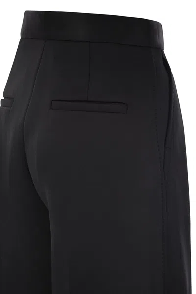 Shop Max Mara Zinnia - Scuba Jersey Flare Trousers In Black
