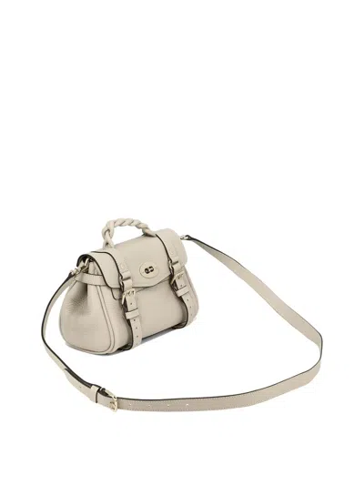 Shop Mulberry "mini Alexa" Handbag In Beige