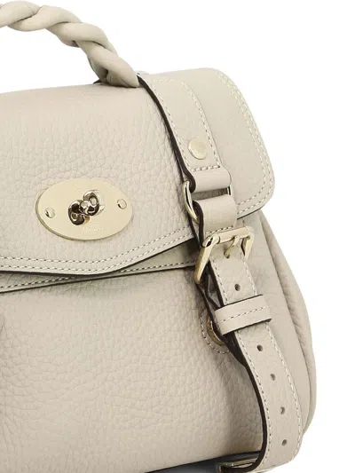 Shop Mulberry "mini Alexa" Handbag In Beige