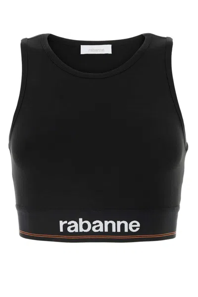 Shop Paco Rabanne Rabanne Top In Black
